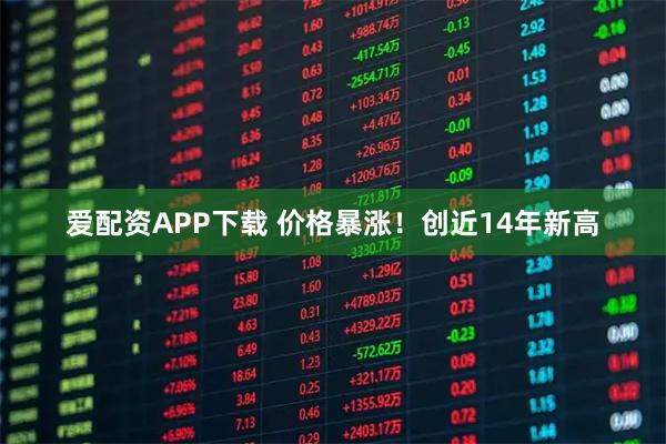 爱配资APP下载 价格暴涨！创近14年新高